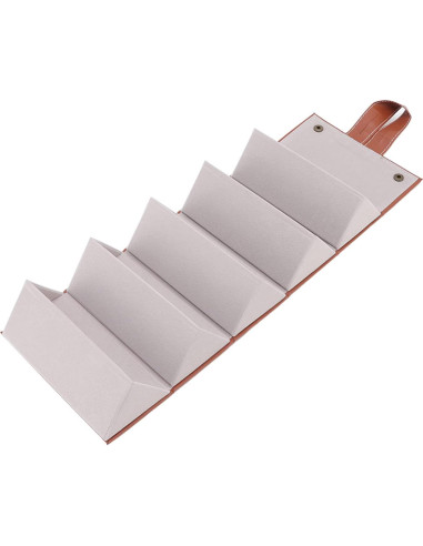 Estuche Organizador de Gafas TOPINCN Plegable 5 Ranuras Cuero
