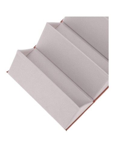 Estuche Organizador de Gafas TOPINCN Plegable 5 Ranuras Cuero