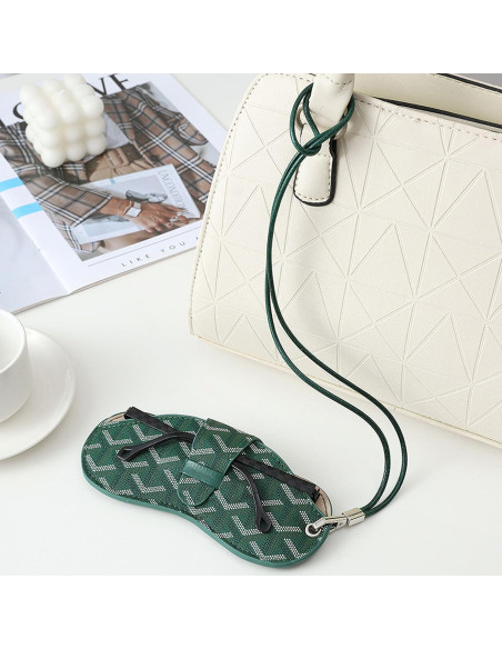 Bolsa de Gafas de Sol Kytasryl Verde Portátil con Cordón