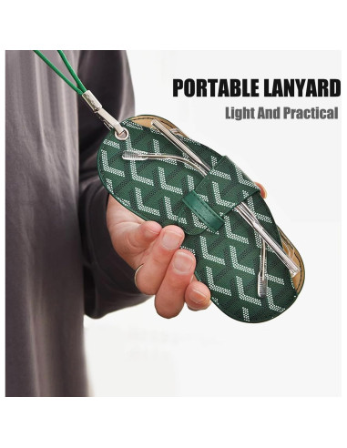 Bolsa de Gafas de Sol Kytasryl Verde Portátil con Cordón