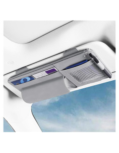 Organizador de Visera de Coche WiiLemz en Cuero Gris