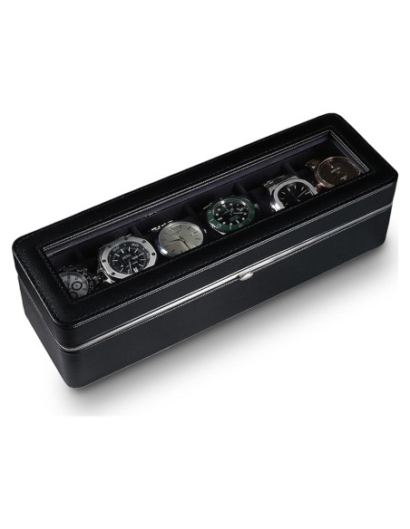 Estuche de Relojes NairSnow para 6 Relojes Negro