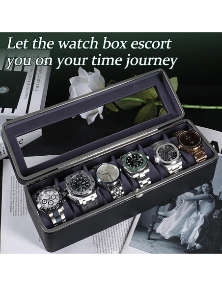 Estuche de Relojes NairSnow para 6 Relojes Negro
