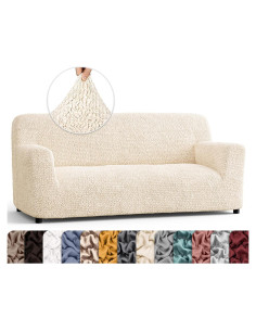 Funda de Sofá Elástica PAULATO Crema 64-85" Ajuste Perfecto