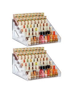 Organizador de Esmaltes de Uñas YIEZI 7 Capas Transparente 2 Pzs