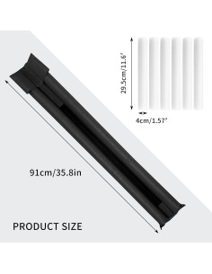 Tapón para Corrientes de Aire NZZS 91 cm Negro Doble Cara 2