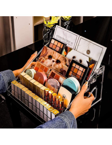 Organizador de Esmaltes de Uñas YIEZI 7 Capas Transparente 2 Pzs