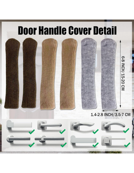 Cubiertas de Manija de Puerta SADIKALO 6PCS Antiescaldante