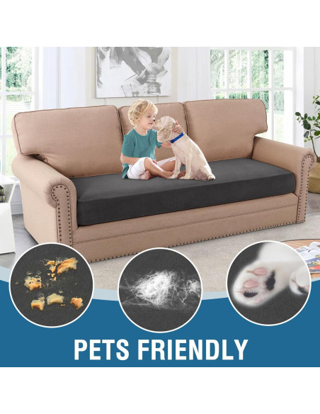 H.VERSAILTEX Funda de Sofá Estirable 3 Cojines Gris