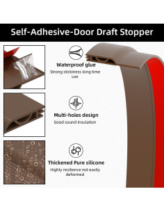 Tapón para Corrientes de Aire Ormein 99 cm Marrón Silicona 2