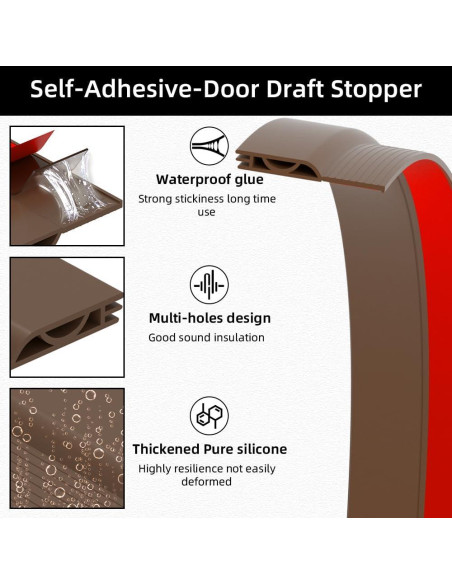 Tapón para Corrientes de Aire Ormein 99 cm Marrón Silicona