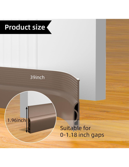 Tapón para Corrientes de Aire Ormein 99 cm Marrón Silicona