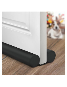 Holikme Tapón de Corrientes Ajustable para Puertas Negro