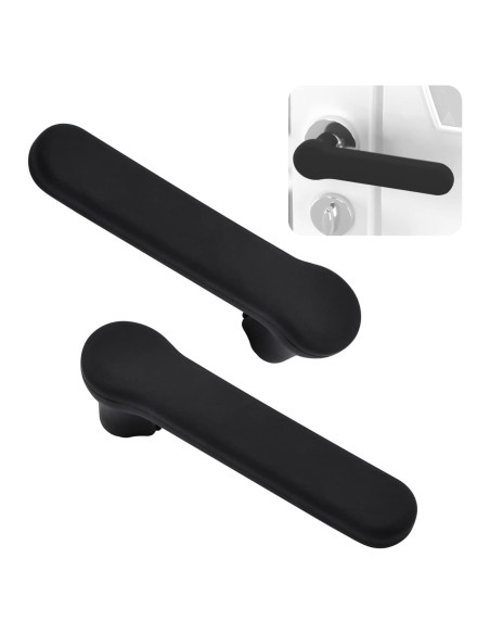 Cubiertas de Manijas de Puerta UFURMATE 2 Piezas Silicona Negra