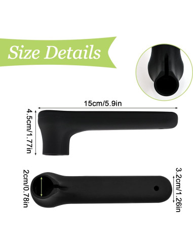 Cubiertas de Manijas de Puerta UFURMATE 2 Piezas Silicona Negra