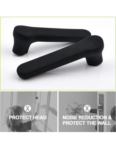 Cubiertas de Manijas de Puerta UFURMATE 2 Piezas Silicona Negra