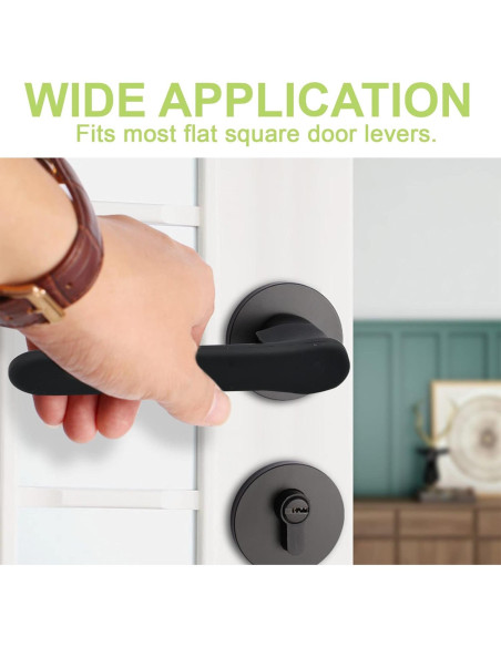 Cubiertas de Manijas de Puerta UFURMATE 2 Piezas Silicona Negra