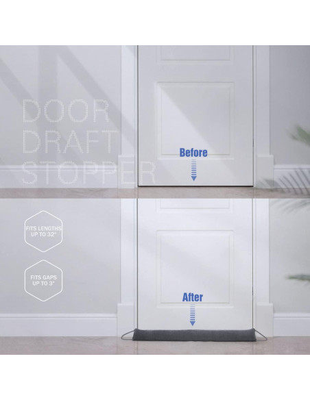 Tope de Draft Tuffen 81 cm Gris Bloqueador de Ruido