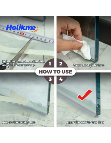 Tira de Sellado para Puertas Holikme 10,06 m Transparente
