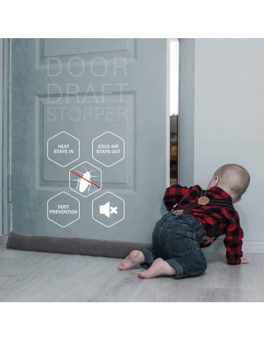 Tope de Draft Tuffen 81 cm Gris Bloqueador de Ruido