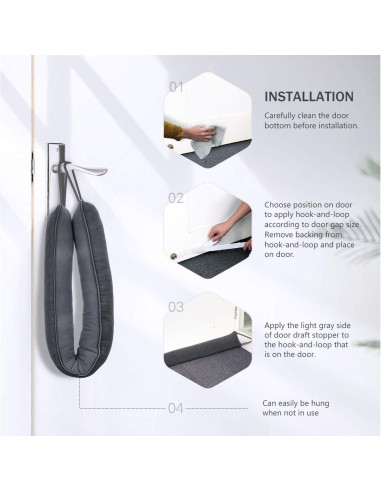 Tope de Draft Tuffen 81 cm Gris Bloqueador de Ruido