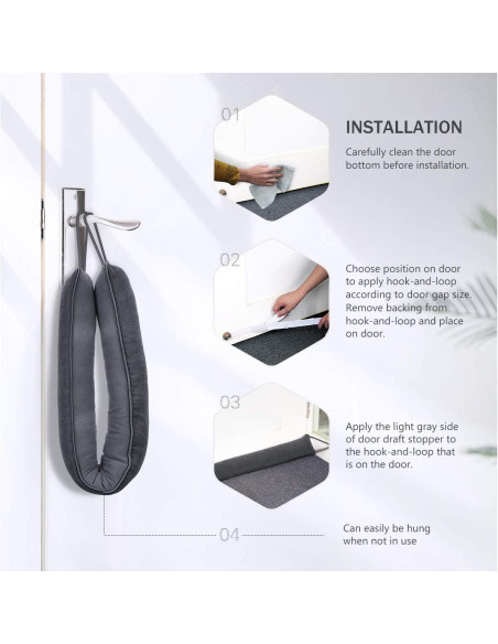 Tope de Draft Tuffen 81 cm Gris Bloqueador de Ruido