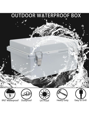 Caja Eléctrica Impermeable IP67 LuSumtly 17x16x9 cm Gris