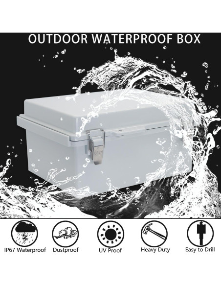 Caja Eléctrica Impermeable IP67 LuSumtly 17x16x9 cm Gris