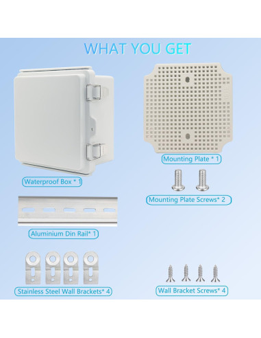 Caja Eléctrica Impermeable IP67 LuSumtly 17x16x9 cm Gris