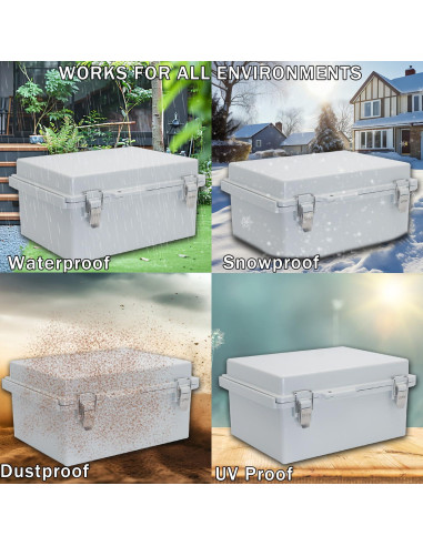 Caja Eléctrica Impermeable IP67 LuSumtly 17x16x9 cm Gris