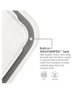 Caja de Archivos IRIS USA WeatherPro 32 Qt 4 Pack Transparente 2