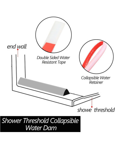 Barrera de agua plegable Raycity 99 cm transparente