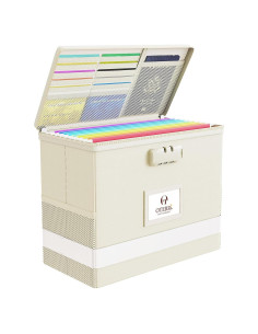 Caja de Documentos a Prueba de Fuego Oterri Beige 1 Pack