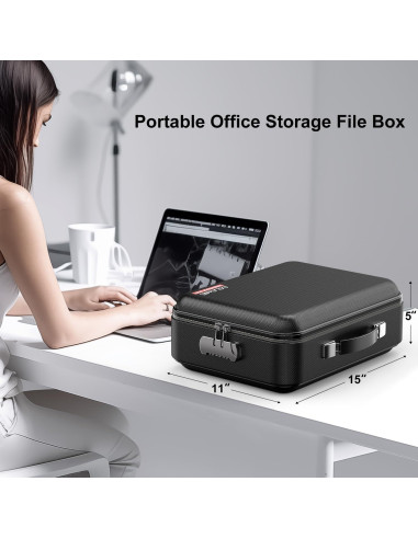 Caja de Documentos a Prueba de Fuego COLCASE 2.14 kg Negra