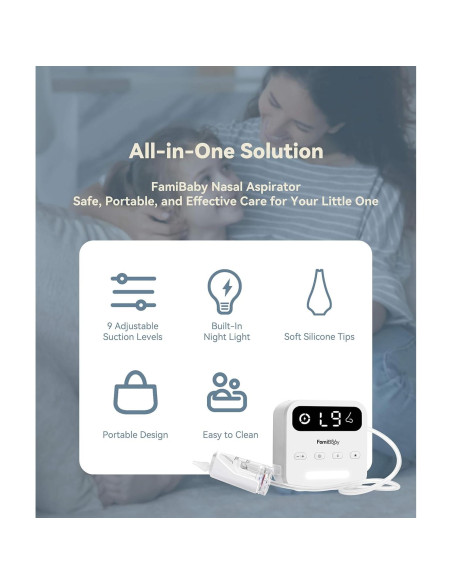 Aspirador Nasal Eléctrico FamiBaby BC-026 para Bebés 450g Aspirador Nasal Eléctrico FamiBaby BC-026 para Bebés 450g