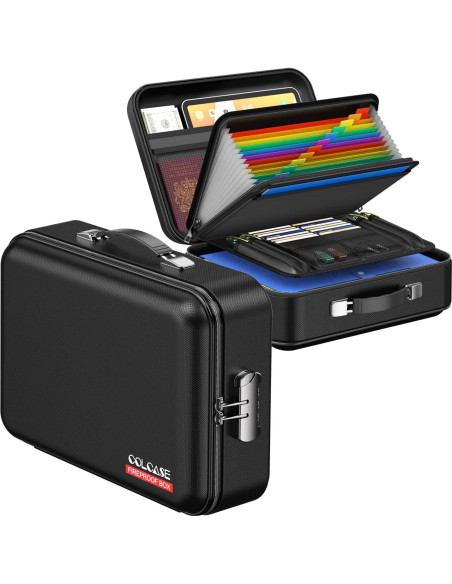 Caja de Documentos a Prueba de Fuego COLCASE 2.14 kg Negra
