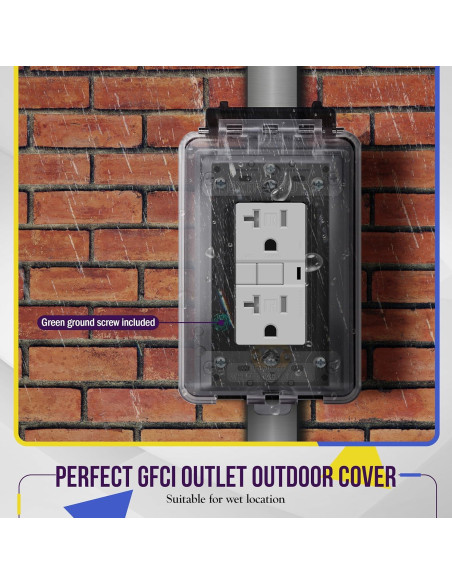 Caja de salida a prueba de clima ENERLITES 1-gang 11.62 cm