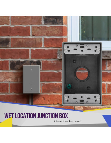 Caja de salida a prueba de clima ENERLITES 1-gang 11.62 cm