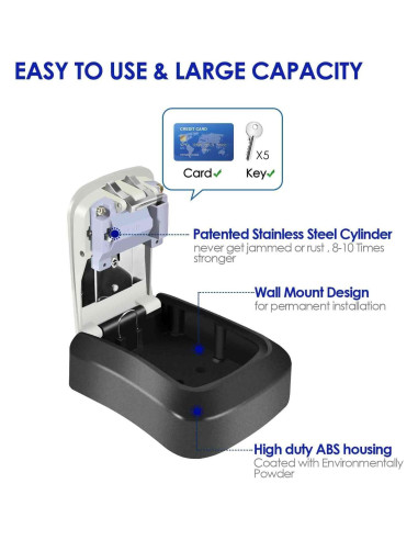 Caja de Llave con Cerradura Brillirare 4 Dígitos Impermeable