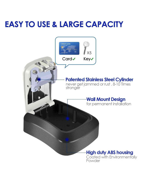 Caja de Llave con Cerradura Brillirare 4 Dígitos Impermeable