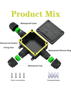Caja de Conexiones Impermeable KLJ 3 Vías T IP68 5-12mm 2