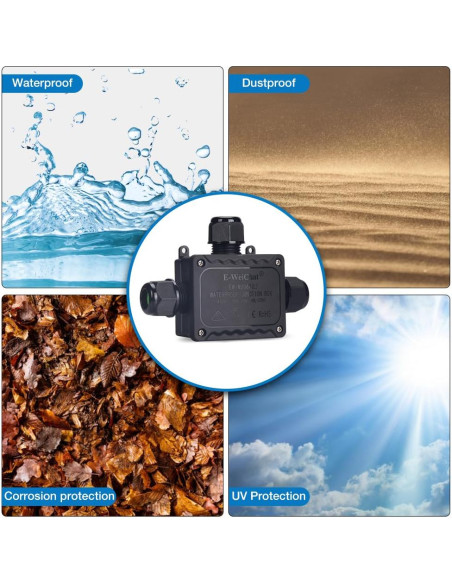 Caja de Conexiones Impermeable QIANZHIYUAN IP68 3 Vías