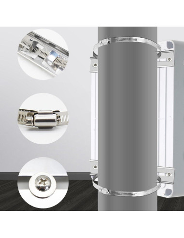 Soporte de Columna Acero Inoxidable HUIXHAO 40 cm Ajustable