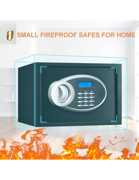 Caja de Seguridad Digital VIDXCVIT 20 cm a Prueba de Fuego