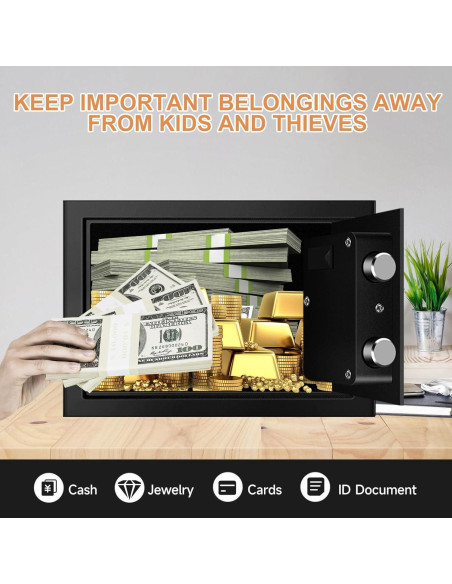 Caja de Seguridad Digital VIDXCVIT 20 cm a Prueba de Fuego