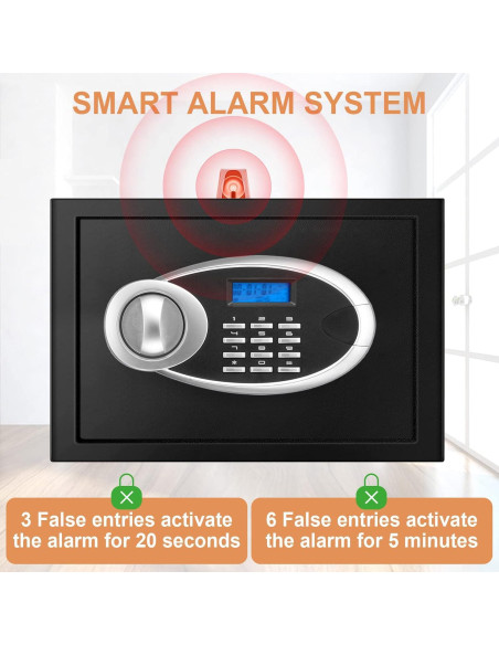 Caja de Seguridad Digital VIDXCVIT 20 cm a Prueba de Fuego