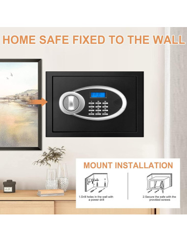 Caja de Seguridad Digital VIDXCVIT 20 cm a Prueba de Fuego