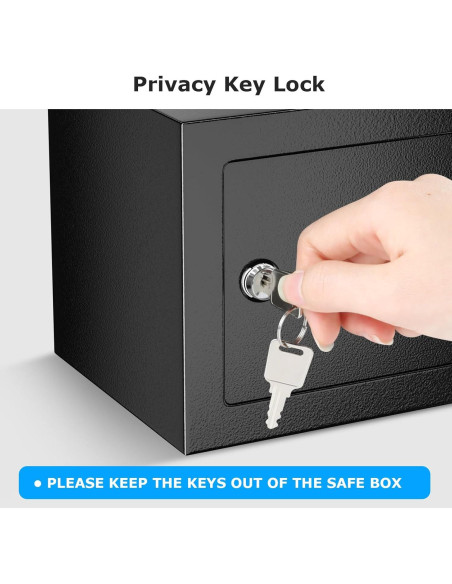 Caja de Seguridad Bonsaii de Acero 0.23 Pies con Llave