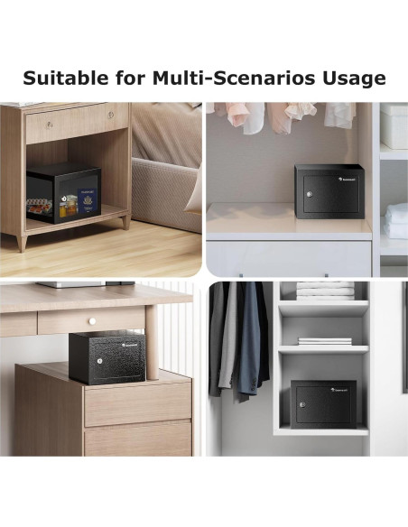 Caja de Seguridad Bonsaii de Acero 0.23 Pies con Llave