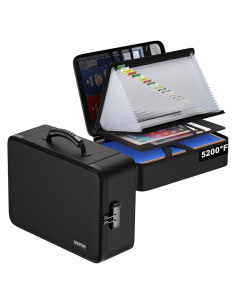 Caja de Documentos a Prueba de Fuego ENGPOW 25 Bolsillos